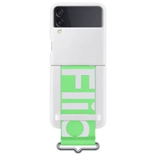 Чохол для телефона Samsung Silicone with Strap Cover White (EF-GF711TWEGRU) для Samsung F711 Galaxy Flip 3: Сумісність Samsung F711 Galaxy Flip 3