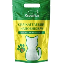 Наповнювач для котячого туалету Хвостик силікагель дрібний із зеленими гранулами 10 л (4820224500959): Вид Силикагелевый