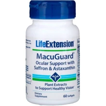 Life Extension MacuGuard Ocular Support with Saffron & Astaxanthin 60 Softgels Здоров'я очей з шафраном і астаксантіном: Форма випуску капсули