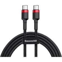 Кабель Baseus Cable USB-C to USB-C Cafule PD 2.0 60W 2m Red/Black (CATKLF-H91): Тип USB-C - USB-C