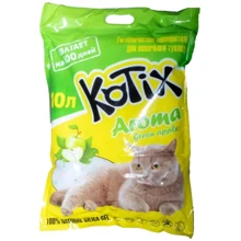 Наполнитель для кошачьего туалета KOTIX Aroma Green Apple 10 л (Kotix 10 ЯБЛОКО): Вид Силикагелевый