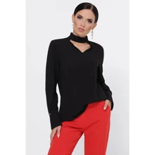 Блуза FashionUp BZ-1792B 48 черная с длинным рукавом: Сезон Демисезон