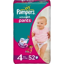 PAMPERS Active Girl Maxi JUMBO PACK 52 шт: undefined undefined