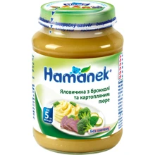 Пюре Hame Хаманек Говядина с брокколи и картофельным пюре 190 г (8595139795443): Вид Овоще-мясное