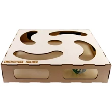 Игровой бокс для котов Lucky Pet с шариком 31x31x7 см кремовый (4820224213750): undefined undefined