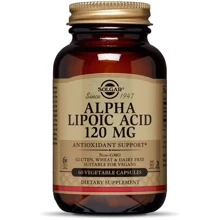 Solgar Alpha Lipoic Acid Солгар Альфа-ліпоєва кислота 120 mg 60 капсул: Тип Альфа-ліпоєва кислота