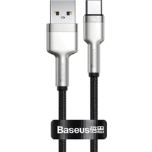 Кабель Baseus USB Cable to USB-C Cafule Metal 40W 25cm Black (CATJK-01): Тип USB Cable - USB-C