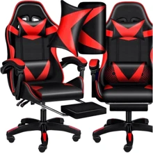 Кресло геймерское PLAYER с подставкой для ног Red/Black (100001): undefined undefined