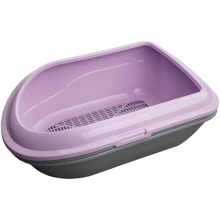 Туалет под наполнитель AnimAll с сеткой фиолетовый 57x39x23 см (CNR-130): Вид Открытый