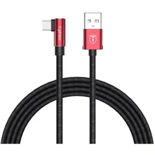 Кабель T-PHOX USB Cable to USB-C Champion Gaming 3A 1.2m Black / Red (T-L804 Black / Red): Тип USB Cable - USB-C