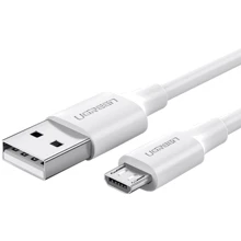 Кабель Ugreen USB Cable to microUSB 2m White (60143): Тип USB Cable - microUSB