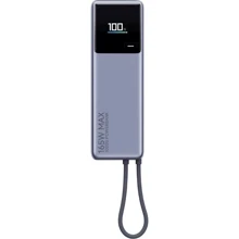 Внешний аккумулятор Xiaomi Power Bank 10000mAh Integrated Cable 165W Grey (BHR9361GL): Количество USB 2