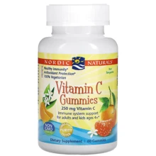 Nordic Naturals Vitamin C Gummies Tangerine flavour Вітамін С із смаком мандарину 60 жувальних цукерок: Тип Витамин C