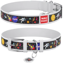 Ошейник WAUDOG Design с рисунком "NASA" 35 мм 46-59 см с QR паспортом белый (0035-0047-15): Производитель WAUDOG