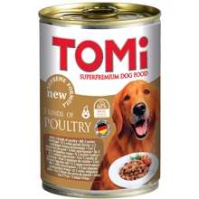 Консерви для собак TOMi 3 kinds of poultry Томі 3 ВИДУ ПТАХИ супер преміум корм, 400 г: Тип вологий корм