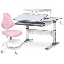 Комплект парта Ergokids TH-320 Grey + кресло ErgoKids Y-400 PN (арт. TH-320 W/G + Y-400 PN): Возраст ребенка от 4-х лет