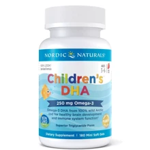 Nordic Naturals Children's DHA 250 mg 180 Mini Soft Gels Strawberry Риб'ячий жир для дітей зі смаком полуниці: Тип Омега 3