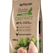 Комплексный корм для взрослых кошек Fitmin cat Purity Castrate с лишним весом, кастрированных или стерилизованных (Куриная грудка) 400 г (ф3654): Тип Сухой корм