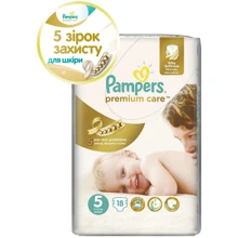 Подгузники Pampers Premium Care Junior (11-18 кг) 18 шт (4015400740728): Тип Подгузники