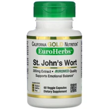 California Gold Nutrition St. John's Wort Extract, EuroHerbs, European Quality, 300 mg, 60 Veggie Caps: Форма выпуска Капсулы