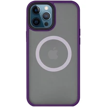 Чохол для iPhone Mobile Case TPU+PC Metal Buttons with MagSafe Dark Purple for iPhone 13 Pro Max: Колір фиолетовый