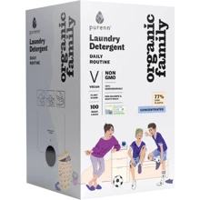 Натуральное жидкое средство-концентрат Purenn Organic Family Daily Routine с малиной для стирки цветных и белых вещей 3 л 100 циклов стирки (4751024880869): Вид стирки Универсальная