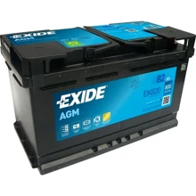 Автомобільний акумулятор Exide AGM 6СТ-82 Євро (EK820): Ємність, Ач 82