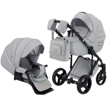 Коляска 2 в 1 Adamex Luciano jeans Q1-CZ светло-серый (624556): Тип коляски универсальная коляска (2-в-1)
