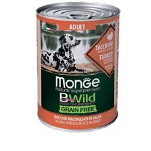 Вологий корм для собак Monge Dog Wet Bwild Grain Free Adult індичка гарбуз цукіні 400 г (70012645): Тип Влажный корм