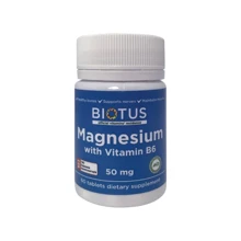 Biotus Magnesium with Vitamin B6 50 mg Магній з вітаміном В6 60 таблеток: Тип Магній + B6