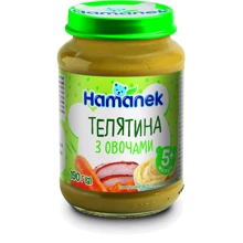 Пюре Hame Хаманек Телятина с овощами 190 (8595139721589): Вид Овоще-мясное