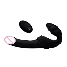 Безремневой страпон с вибрацией U-Strap - Pro Rider 9X Strapless Strap On: Для кого Для пары