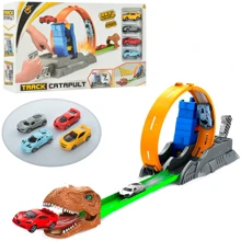 Трек P880-A машинка 4шт, 5см, голова динозавра, на запуске: Производитель Racing