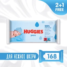 Детские влажные салфетки Huggies Ultra Comfort Pure 56 х 3 шт (5029053550091): Производитель Huggies