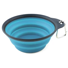 Дорожная складная миска Dexas Тревел Cup Carabiner с карабином большая 480 мл Голубой (PW2104322194): Тип Миски