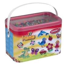 Набор цветных бусин HAMA 10 000 шт 50 цветов MIDI 5+ (202-68): Производитель HAMA