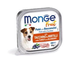 Паштет для собак Monge Dog Fruit c індичкою та чорницею 0.1 кг (70013208): Тип Влажный корм