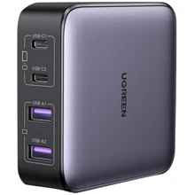 Зарядное устройство Ugreen Wall Charger 2хUSB-C+2xUSB CD327 GaN 65W Gray (90747): Особенности USB-C, Быстрая зарядка, Power Delivery (PD)