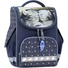 Рюкзак школьный каркасный с фонариками Bagland Успех 12 л. серый 165к (00551703): Возрастная группа от 6 до 10 лет