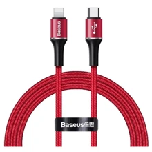 Кабель Baseus USB-C to Lightning PD 18W Halo Data 1m Red (CATLGH-09): Тип USB-C - Lightning