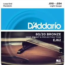 Струна для гитар Струны D`ADDARIO EJ62 MANDOLIN 80/20 BRONZE LIGHT 10-34: Тип Комплект струн