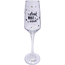 Бокал для шампанского I drink what I want желтый: Производитель PAPAdesign