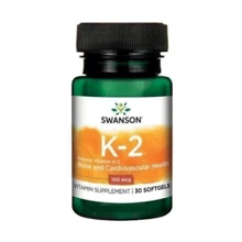 Swanson Ultra Natural Vitamin K2 100 mcg Вітамін К2 30 гелевих капсул: Тип вітамін K