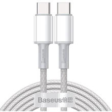 Кабель Baseus Cable USB-C to USB-C High Density Braided Fast Charging Data 100W 1m White (CATGD-02): Тип USB-C - USB-C