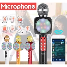 Беспроводной микрофон 4 цвета, караоке, bluetooth, USB, колонка, микс (С 48342): Производитель Noname