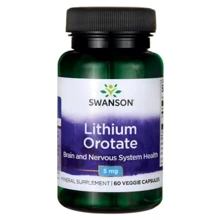 Swanson Lithium Orotate 5 mg Литий оротат 60 веганских капсул: Форма выпуска Капсулы