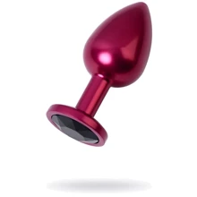 Анальная пробка с кристаллом Metal By Toyfa Red Anal Plug with black gem: Для кого Унисекс