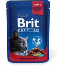 Вологий корм для кішок рагу з яловичини з горошком Brit premium Pouches with beef stew and peas 100 г (8595602505982): Тип вологий корм