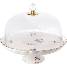 Тортівниця Lefard на ніжці з кришкою Гуси 29 см (943-182): Виробник Lefard