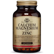 Solgar Calcium Magnesium Plus Zinc 100 Tablets: Тип Магний + Кальций